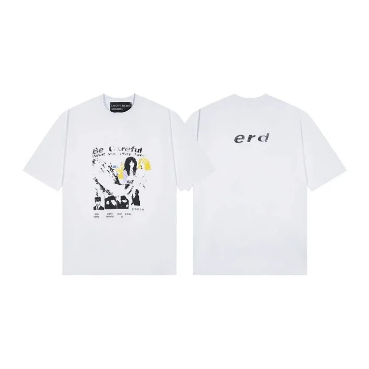 Quiet Eye Print Round Neck Short Sleeve T-Shirt