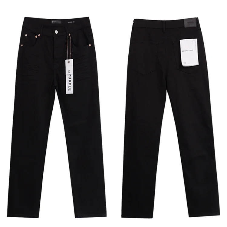 Amiri American high street trendy brand purple small feet straight leg splashed ink graffiti scratched ripped skinny jeans