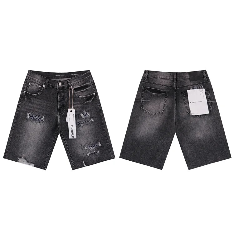 Amiri American high street trendy brand purple small feet straight leg splashed ink graffiti scratched ripped skinny jeans