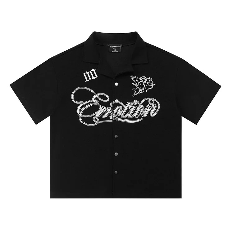 Men's short-sleeved T-shirt with rhinestone color half-sleeve
