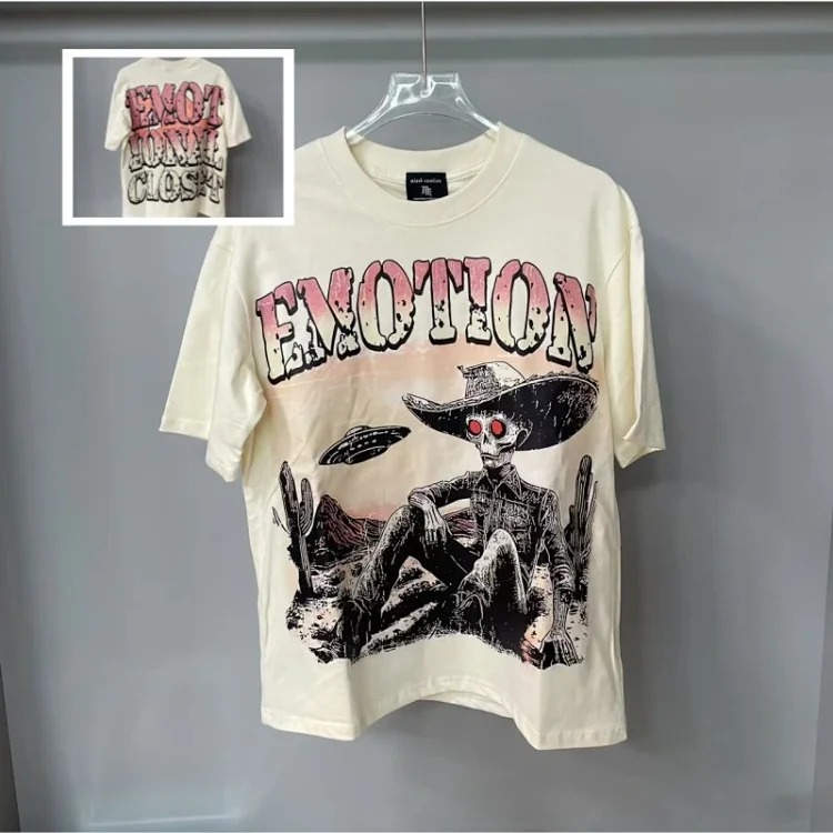 Men's short-sleeved T-shirt with rhinestone color half-sleeve