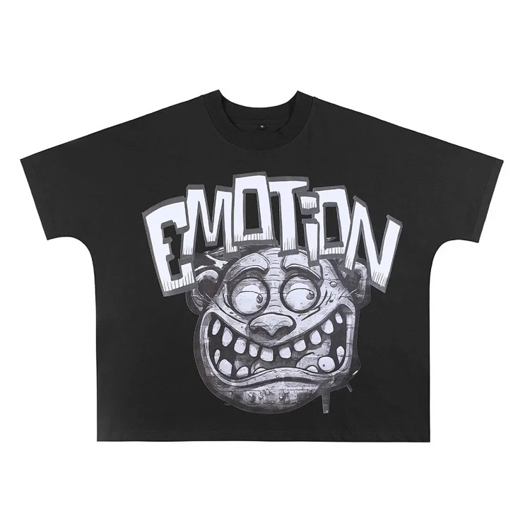 Men's short-sleeved T-shirt with rhinestone color half-sleeve