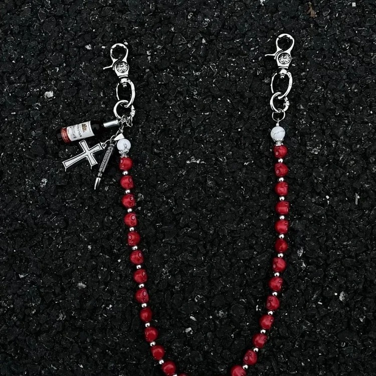 Multi-element trouser chain cross waist chain lobster clasp pendant jeans chain