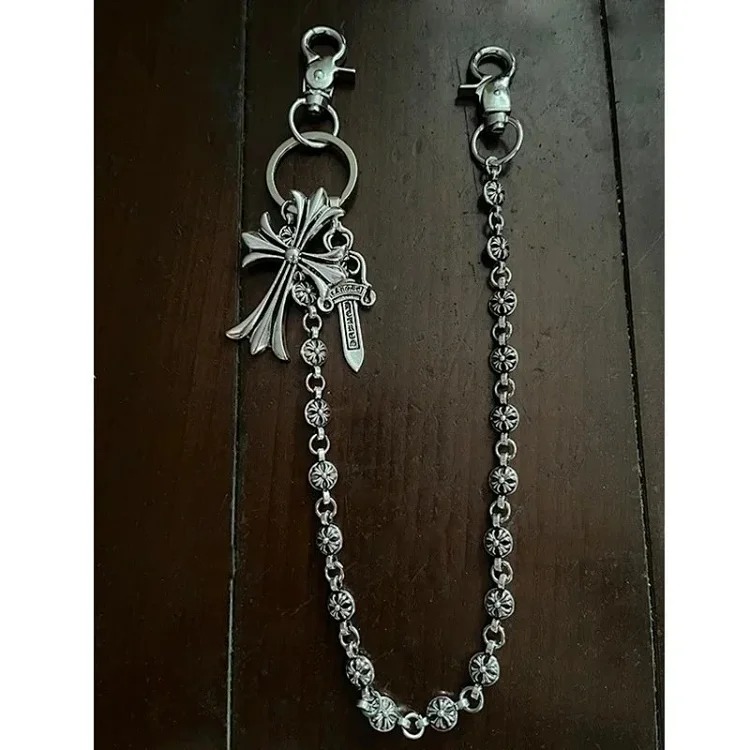 Multi-element trouser chain cross waist chain lobster clasp pendant jeans chain