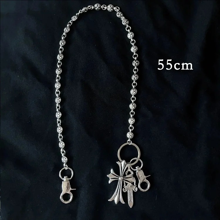 Multi-element trouser chain cross waist chain lobster clasp pendant jeans chain