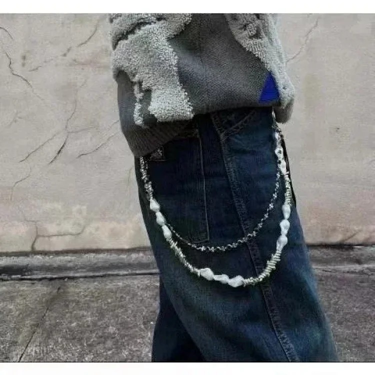Multi-element trouser chain cross waist chain lobster clasp pendant jeans chain