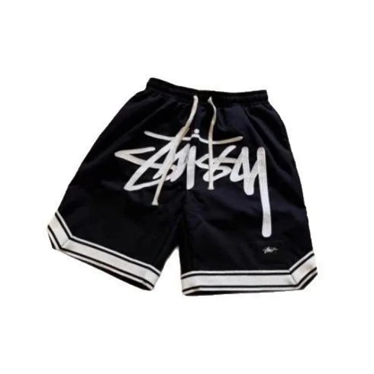 Simple letter embroidery sports beach casual quick-drying three-quarter pants basketball shorts