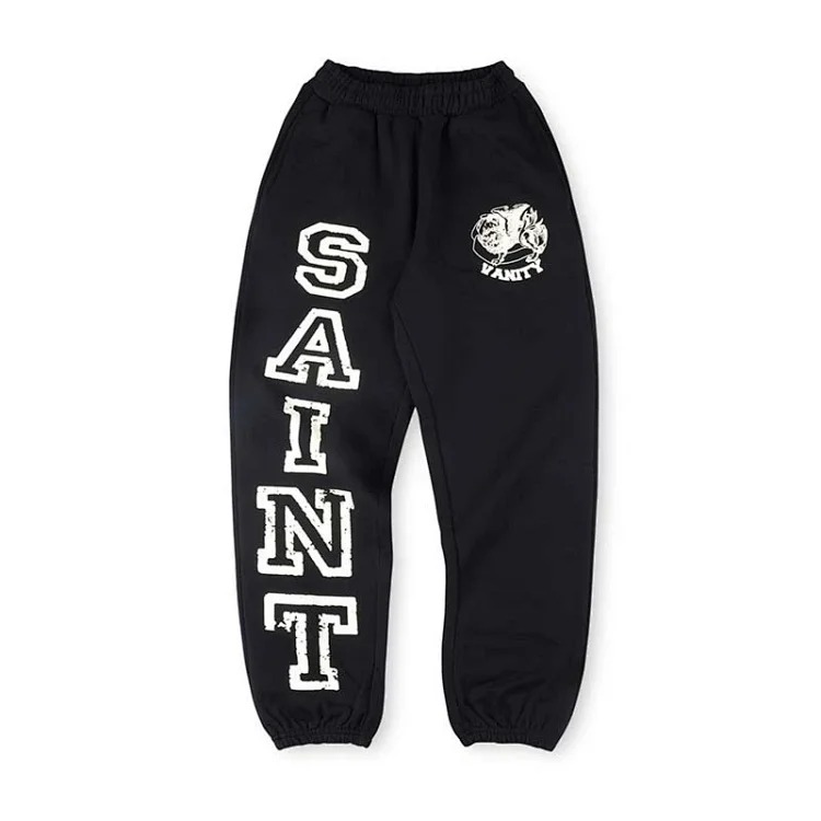 SAINT VANITY letter print casual sweatshirt and trousers suit