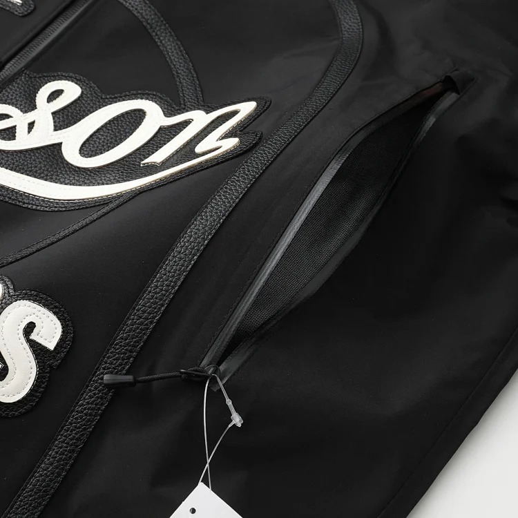 Sup co-branded American outdoor motorcycle racing style logo embroidered windproof and waterproof zipper jacket