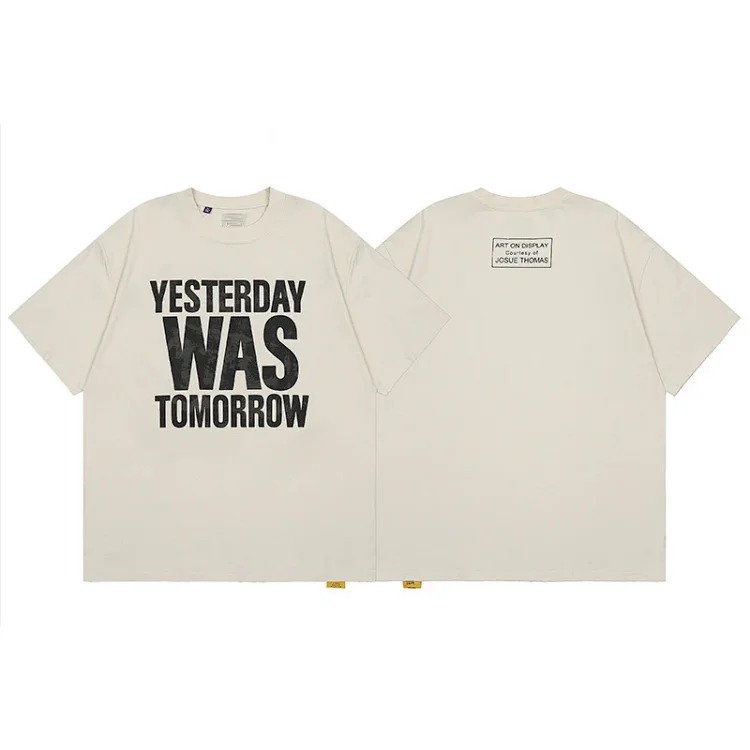 American trendy brand short-sleeved summer loose retro washed and distressed high street T-shirt for men