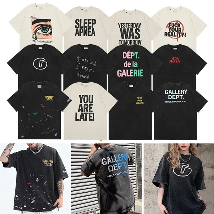 American trendy brand short-sleeved summer loose retro washed and distressed high street T-shirt for men