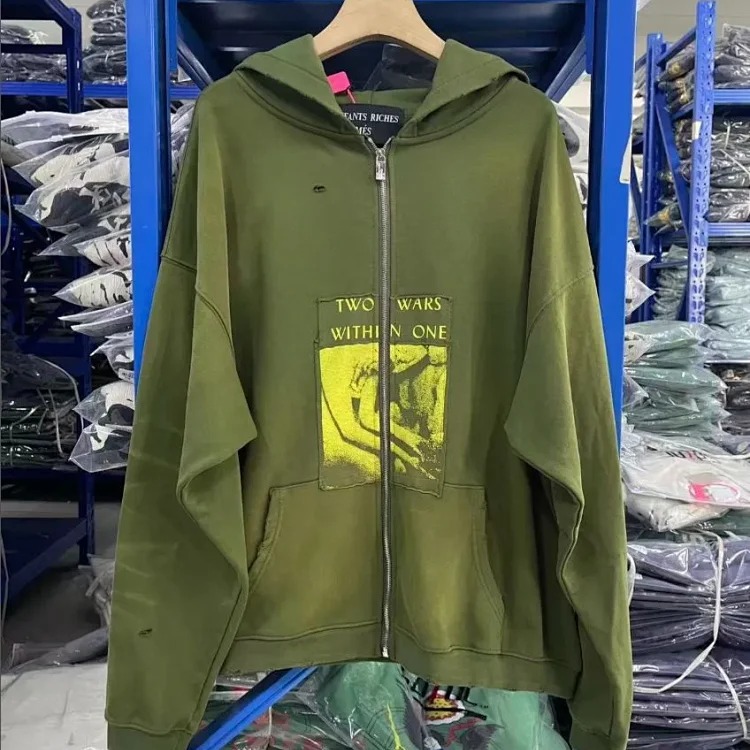 Portrait printed letters long-sleeved men's and women's loose hoodies sweatshirts high street casual
