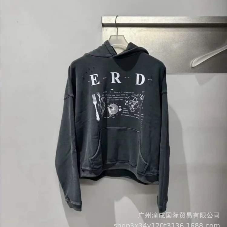 Portrait printed letters long-sleeved men's and women's loose hoodies sweatshirts high street casual