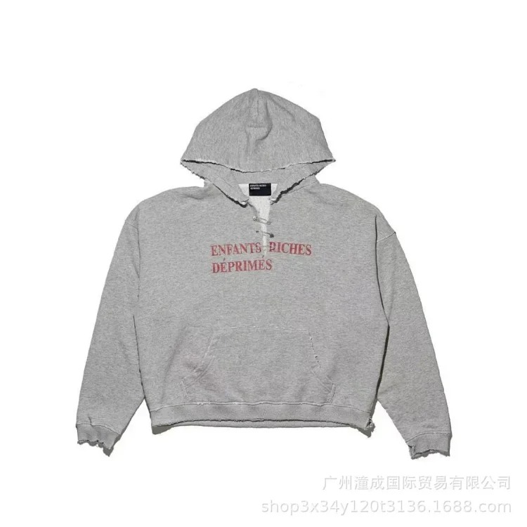 Portrait printed letters long-sleeved men's and women's loose hoodies sweatshirts high street casual