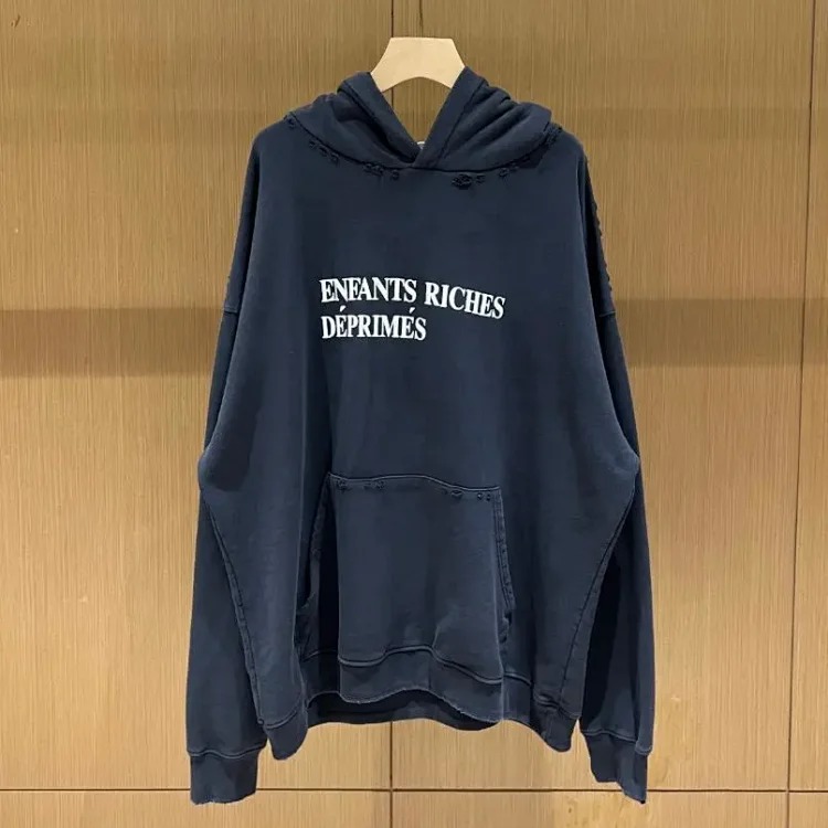 Portrait printed letters long-sleeved men's and women's loose hoodies sweatshirts high street casual