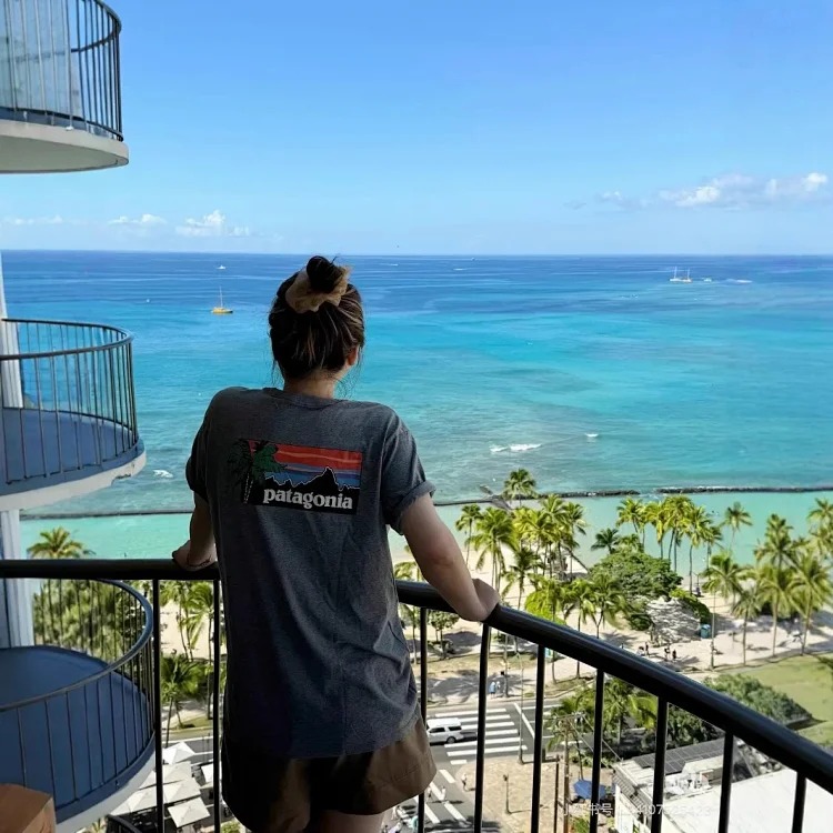 Outdoor Hawaii limited couple short-sleeved T-shirt loose