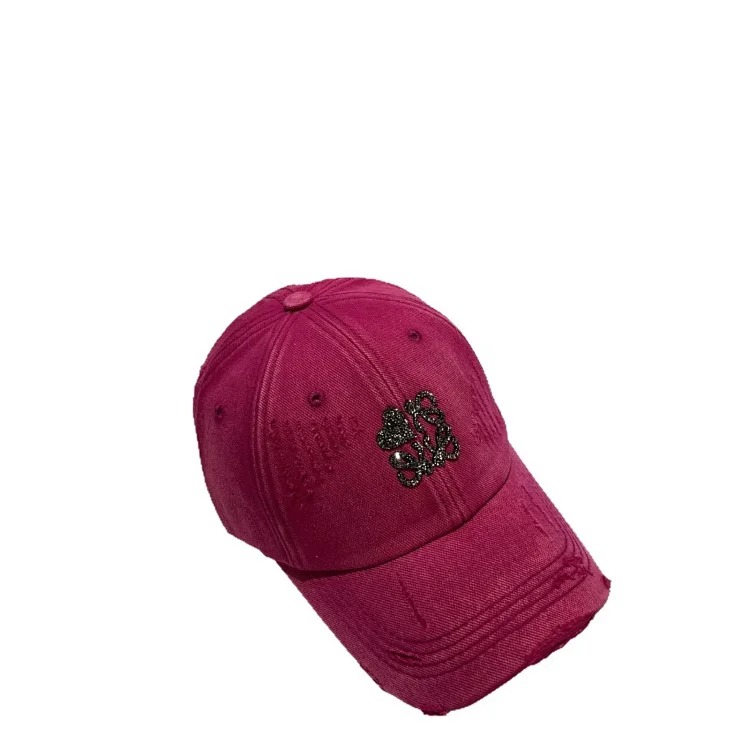 American retro ripped baseball cap women's peaked cap
