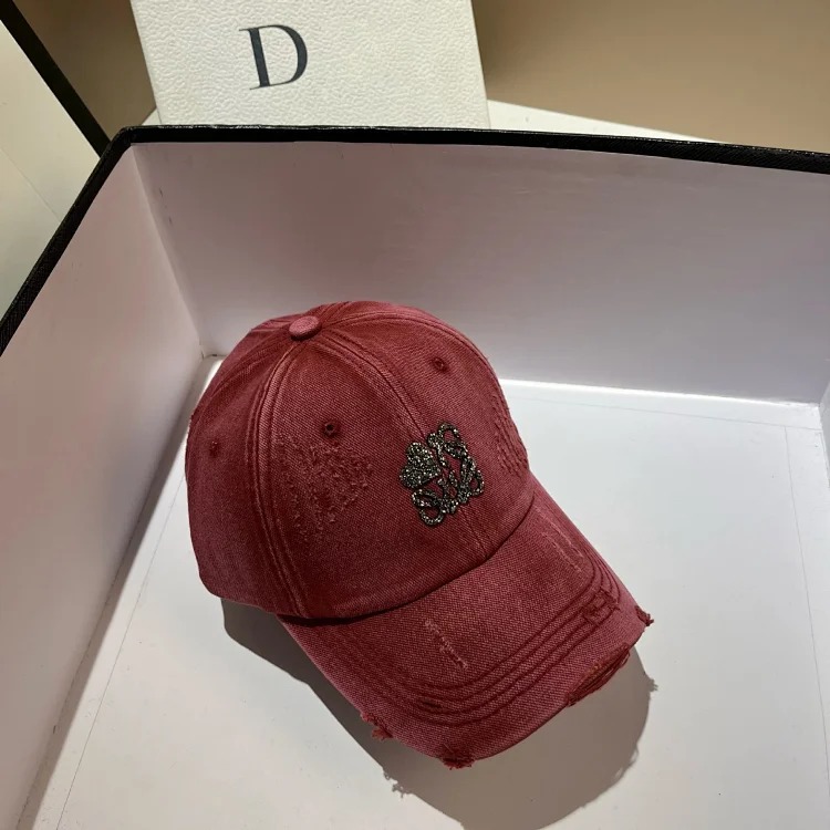 American retro ripped baseball cap women's peaked cap