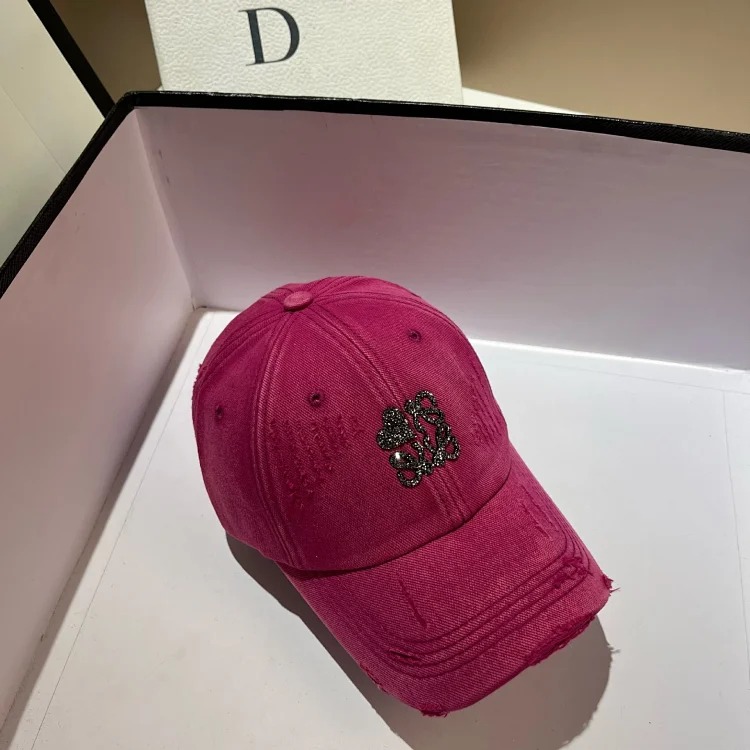American retro ripped baseball cap women's peaked cap