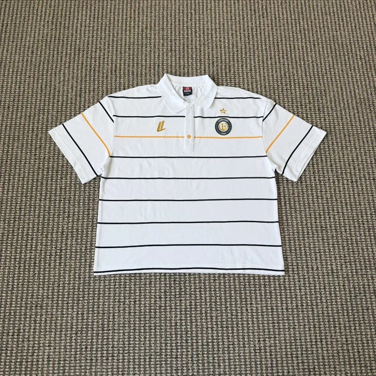 TL-white striped polo short sleeves