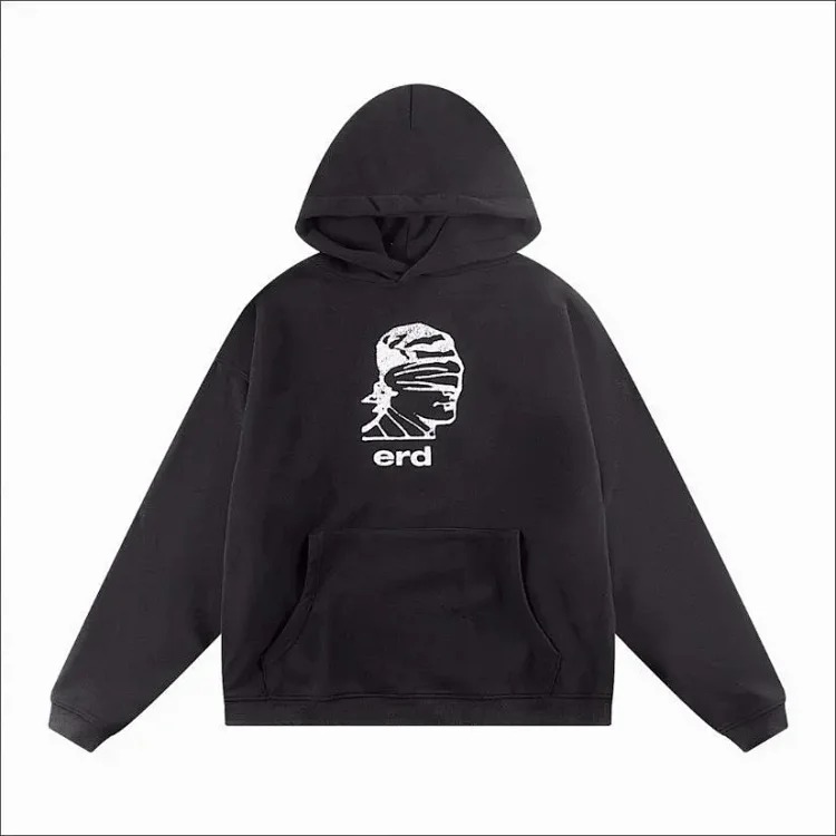 Melancholy rich second generation washed and aged letter print hooded sweatshirt