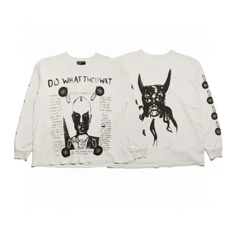 Melancholy rich second generation washed and aged letter print hooded sweatshirt