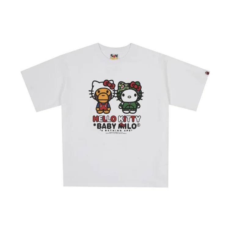 Printed loose short-sleeved T-shirts for men and women, couples