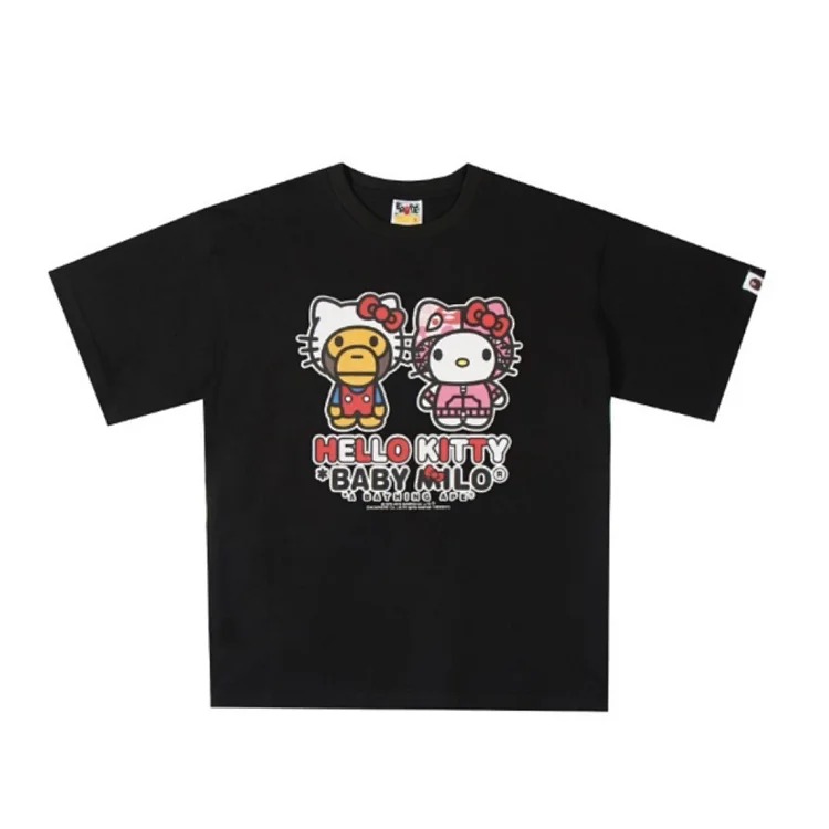 Printed loose short-sleeved T-shirts for men and women, couples