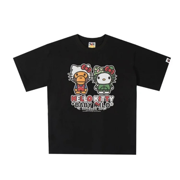 Printed loose short-sleeved T-shirts for men and women, couples