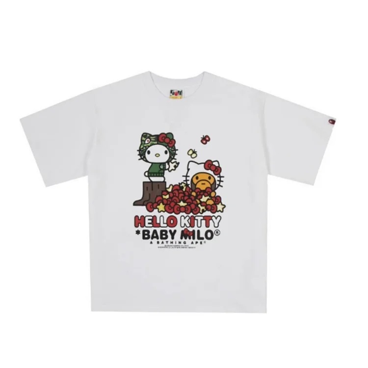 Printed loose short-sleeved T-shirts for men and women, couples