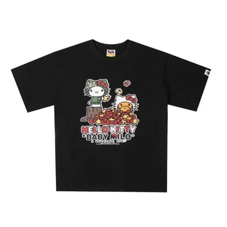 Printed loose short-sleeved T-shirts for men and women, couples
