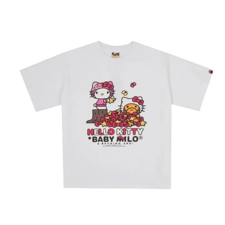 Printed loose short-sleeved T-shirts for men and women, couples