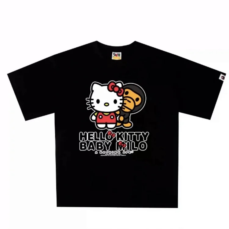 Printed loose short-sleeved T-shirts for men and women, couples