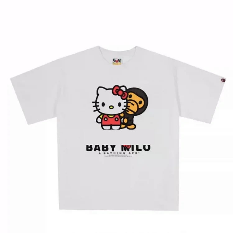 Printed loose short-sleeved T-shirts for men and women, couples