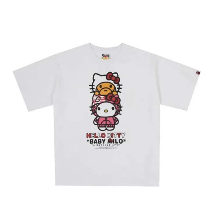 Printed loose short-sleeved T-shirts for men and women, couples