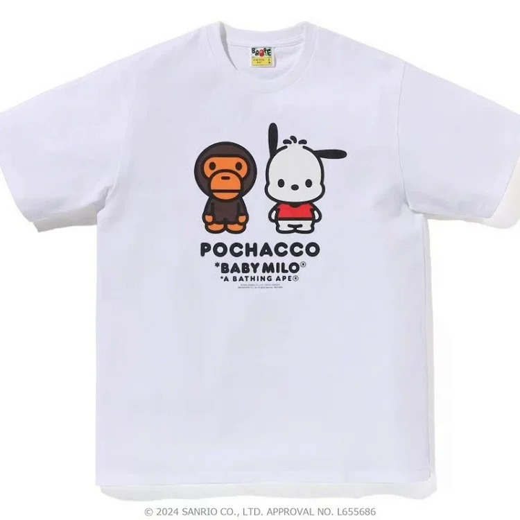 Printed loose short-sleeved T-shirts for men and women, couples