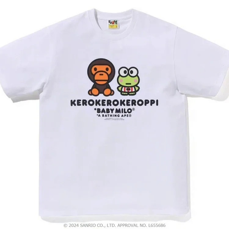 Printed loose short-sleeved T-shirts for men and women, couples