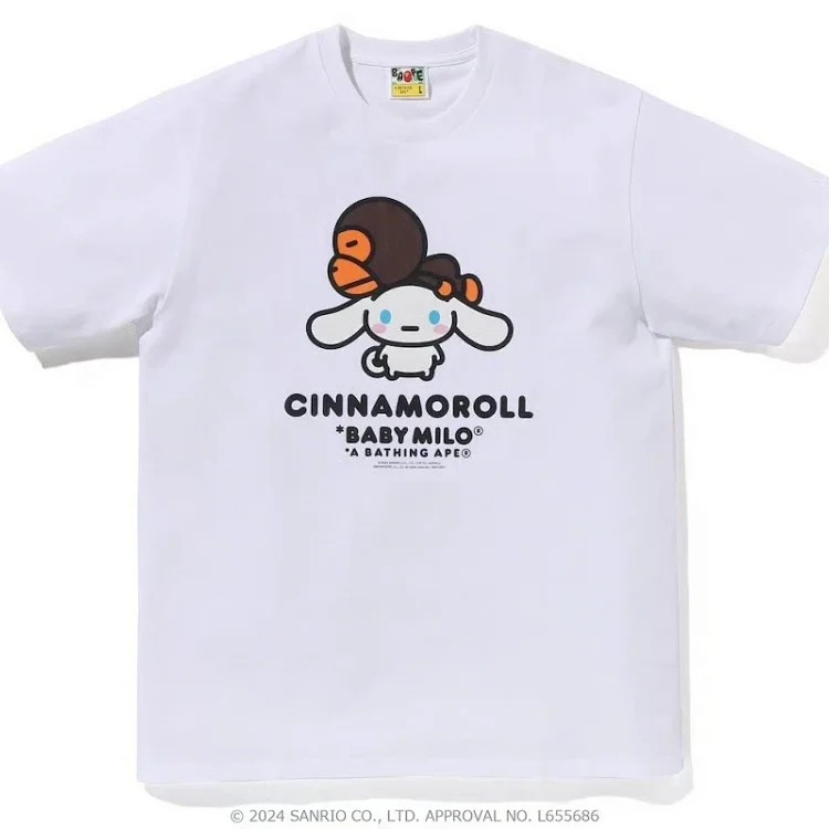 Printed loose short-sleeved T-shirts for men and women, couples