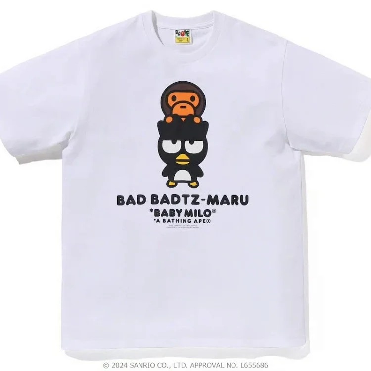 Printed loose short-sleeved T-shirts for men and women, couples
