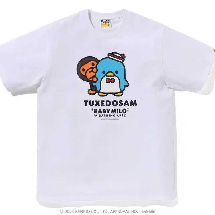 Printed loose short-sleeved T-shirts for men and women, couples