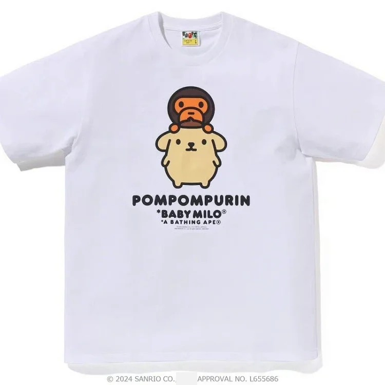 Printed loose short-sleeved T-shirts for men and women, couples