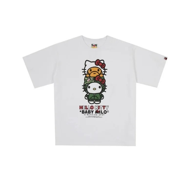 Printed loose short-sleeved T-shirts for men and women, couples