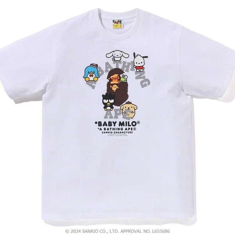 Printed loose short-sleeved T-shirts for men and women, couples