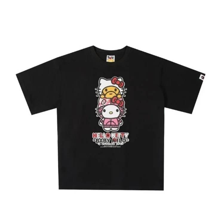Printed loose short-sleeved T-shirts for men and women, couples