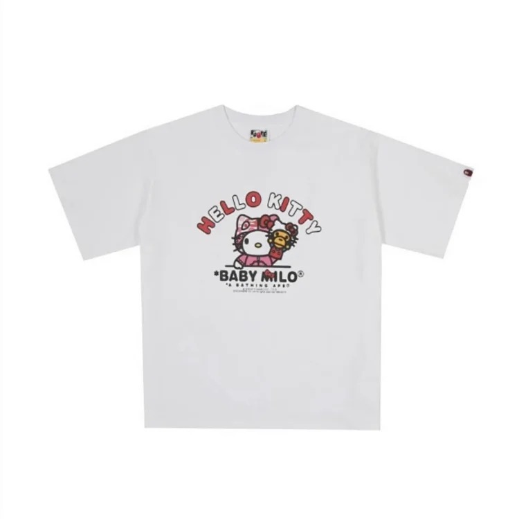 Printed loose short-sleeved T-shirts for men and women, couples
