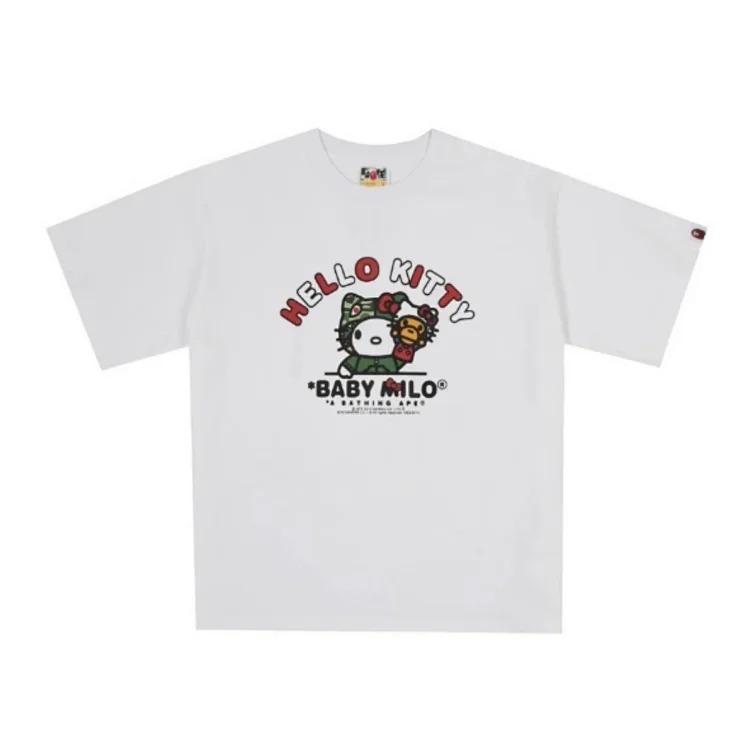 Printed loose short-sleeved T-shirts for men and women, couples