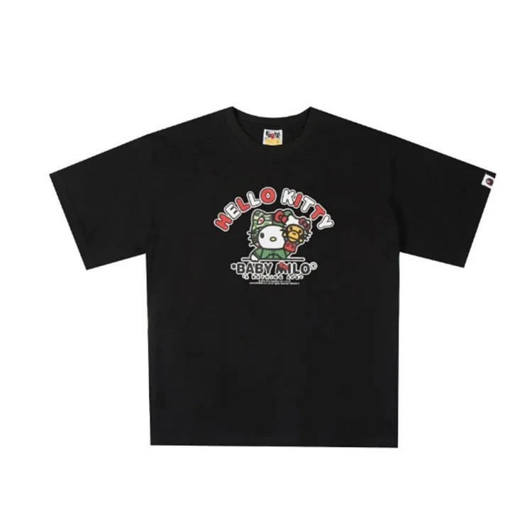 Printed loose short-sleeved T-shirts for men and women, couples