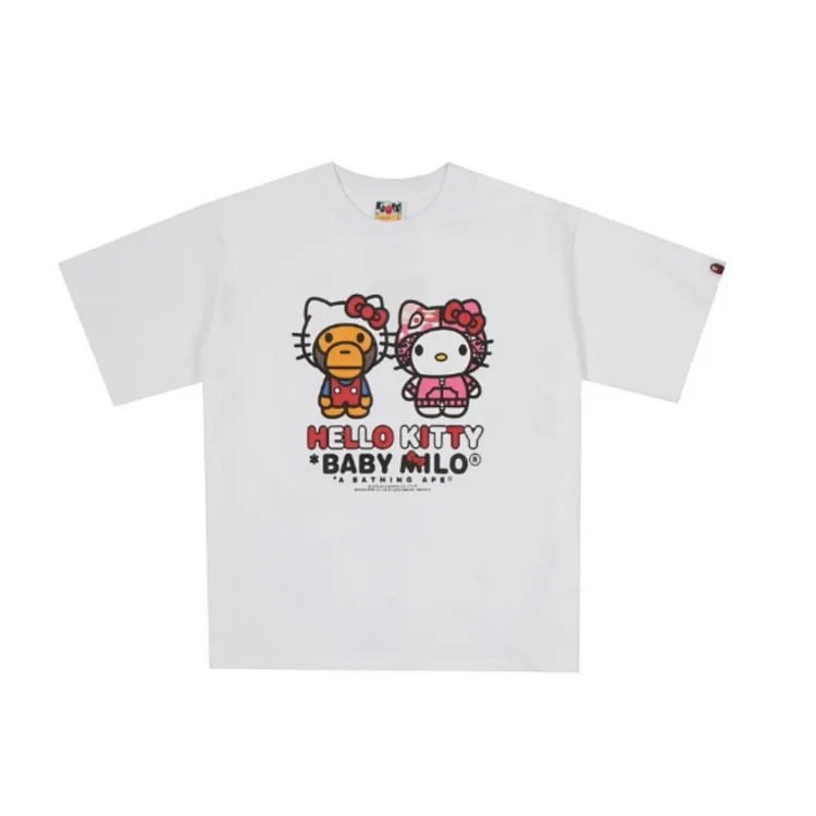 Printed loose short-sleeved T-shirts for men and women, couples