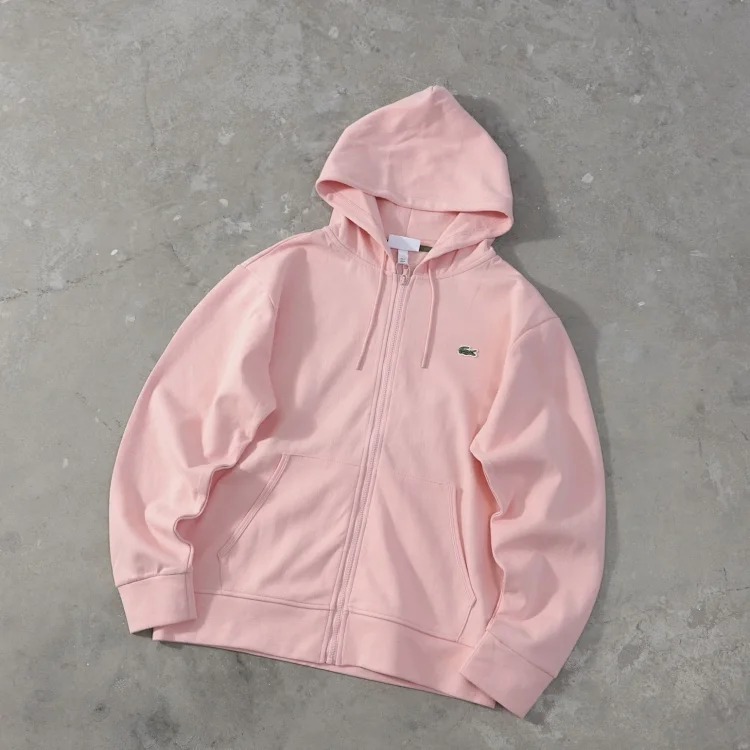Basic embroidered zipper hooded sweatshirt for men and women