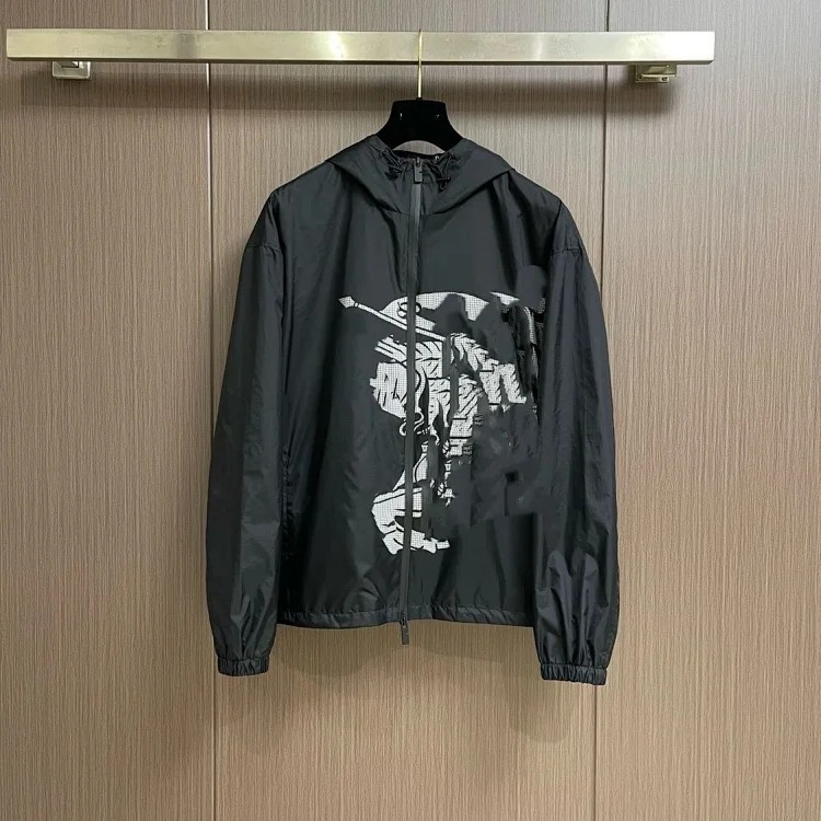 26th early autumn new style hooded jacket with chest print horse logo for men and women couples